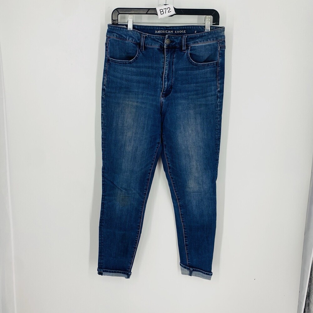American Eagle Women's 12 Dark Wash High Rise Skinny Jean